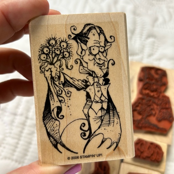 Retired Rare Stampin Up vintage Halloween stamp set Best Fiends Frankenstein - Picture 13 of 15